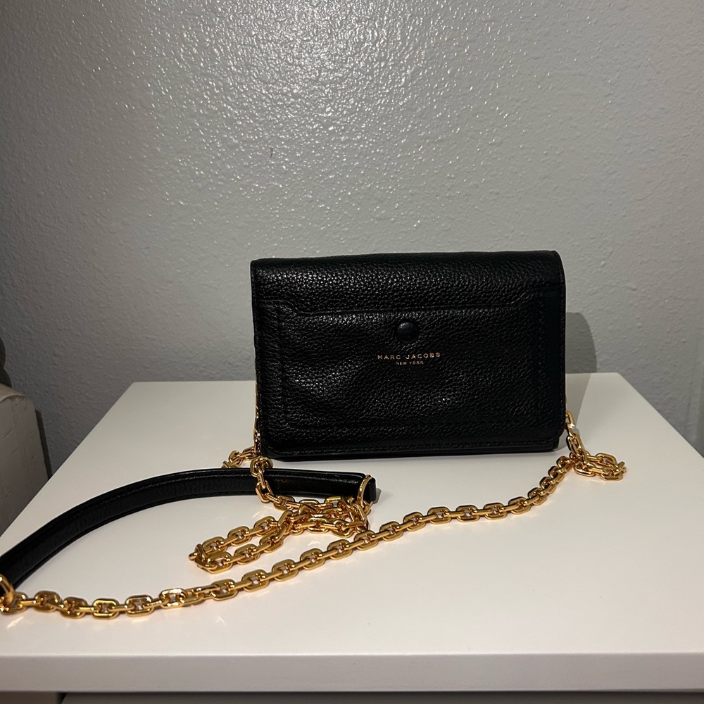 Marc Jacobs Black Leather Crossbody Bag